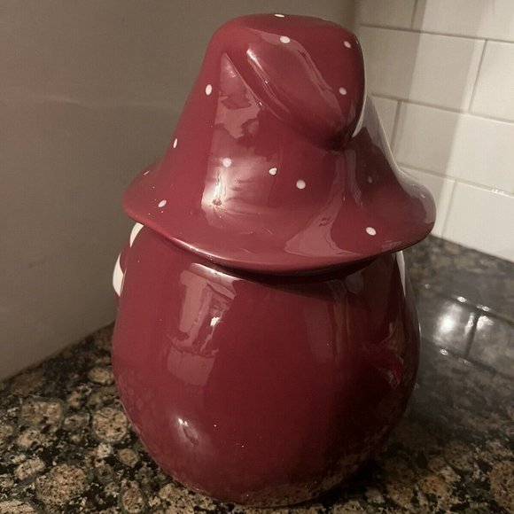 Rae Dunn Fall Halloween FALL Y'ALL Gnome Canister 11" Red White w/ Lid NEW - Picture 4 of 5